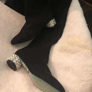 Betsey Johnson Thigh High Boots Size 7.5